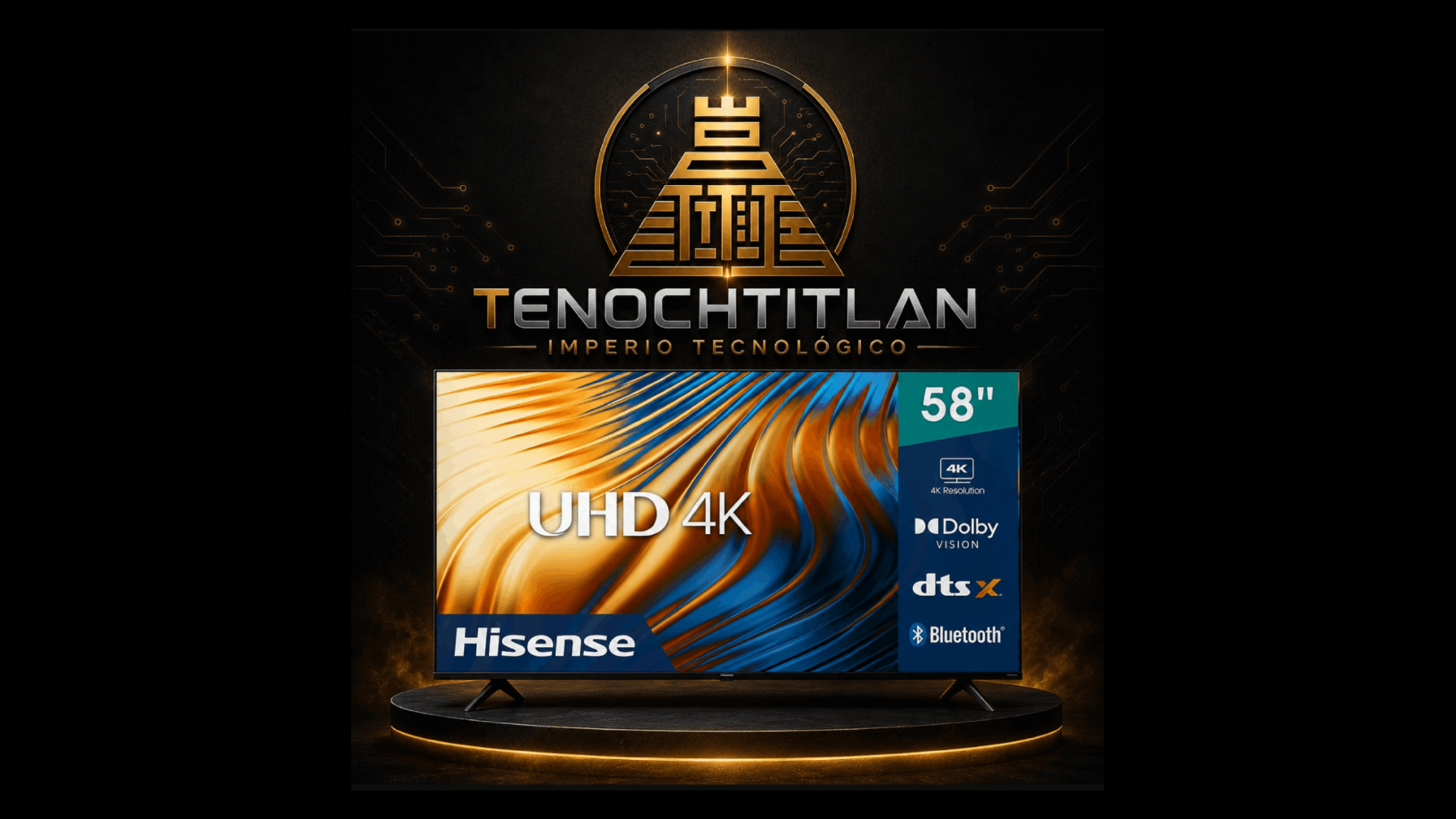 Pantalla Hisense 58 Pulgadas UHD 4K Smart TV